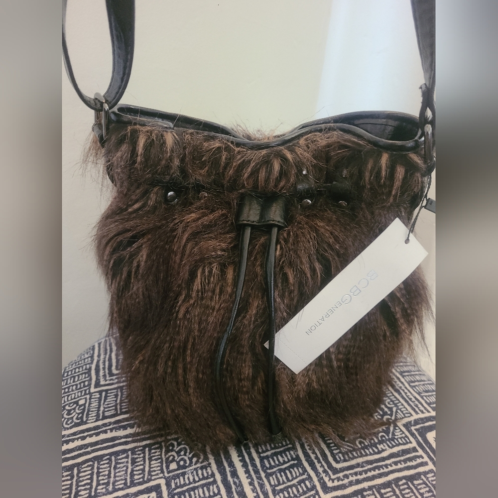 BCBGeneration Fur Drawstring Bag - Picture 2 of 5
